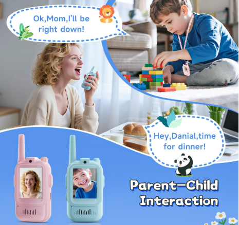 Kids Video Walkie Talkies, 2 Pack Long Range Toy Walkie-Talkie for Kids