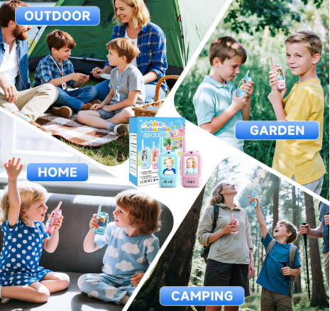 Kids Video Walkie Talkies, 2 Pack Long Range Toy Walkie-Talkie for Kids