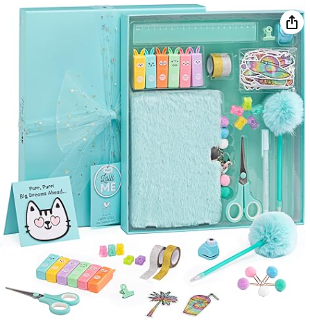 blue DIY Journal Kit Lockable Diary Set Ages 8–14