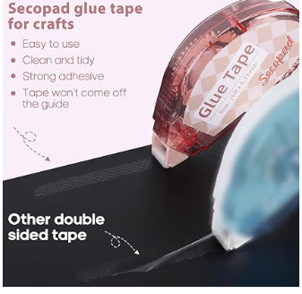 Scrapbook Tape, Glue Tape for Crafts ,4 Pack, Sticky & Safe, Double Sided Tape for Crafts