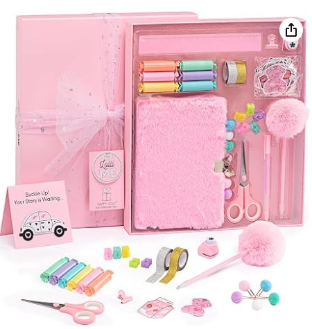 Pink DIY Journal Kit Lockable Diary Set Ages 8–14