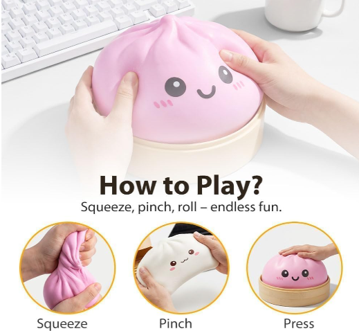 Giant Dumpling Cute Squishy Stress Ball,Jumbo Soft Slow Rising