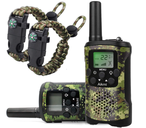 Aikmi Walkie Talkies for Kids Toys and Paracord Bracelets, Gift Boys Girls and more