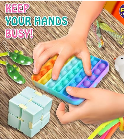 Fidget Box for Girls Boys, FunKidz Mystery Sensory Fidget Pack Toys for Stress Relief